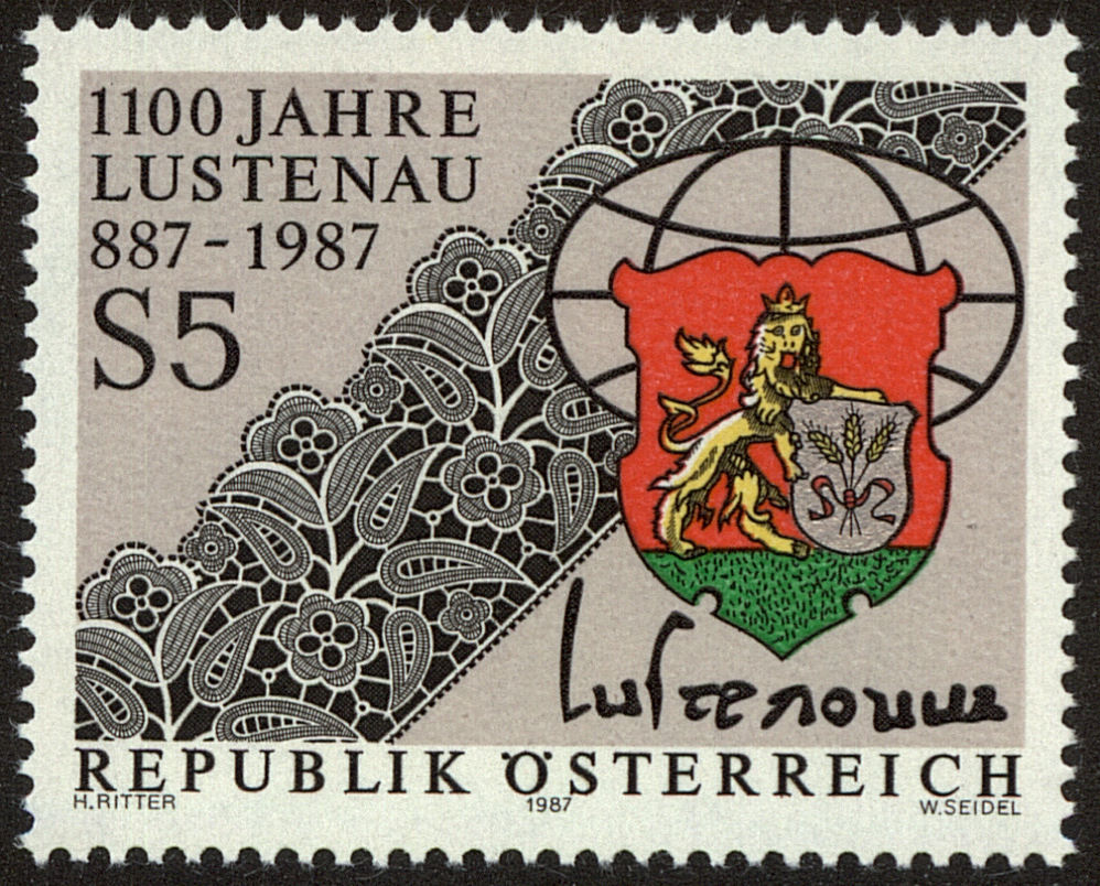 Front view of Austria 1398 collectors stamp