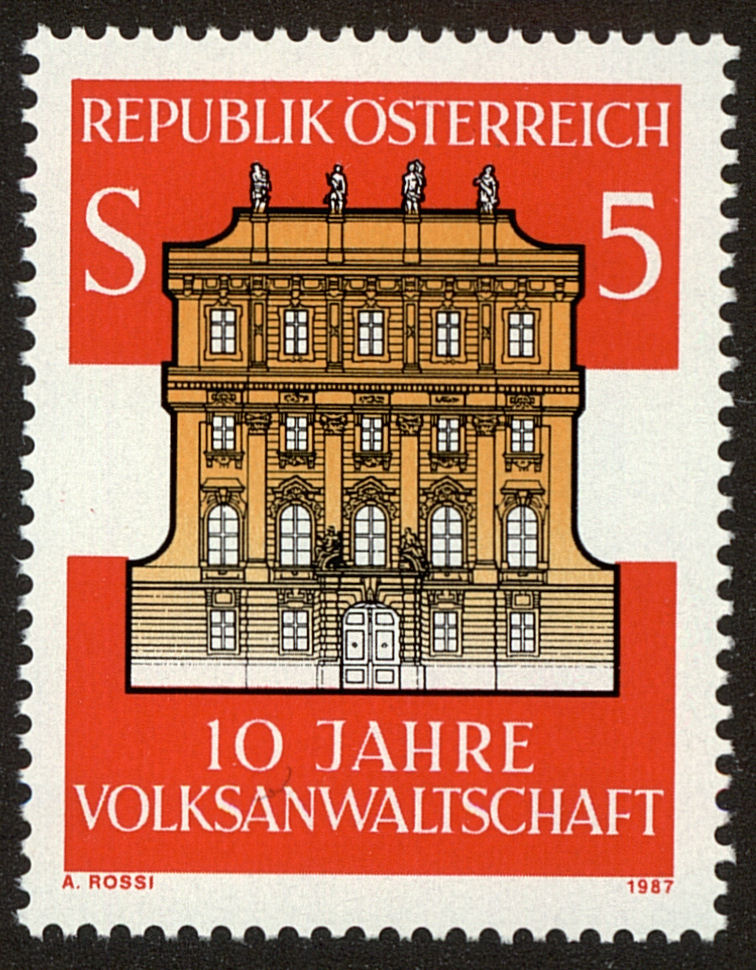 Front view of Austria 1403 collectors stamp