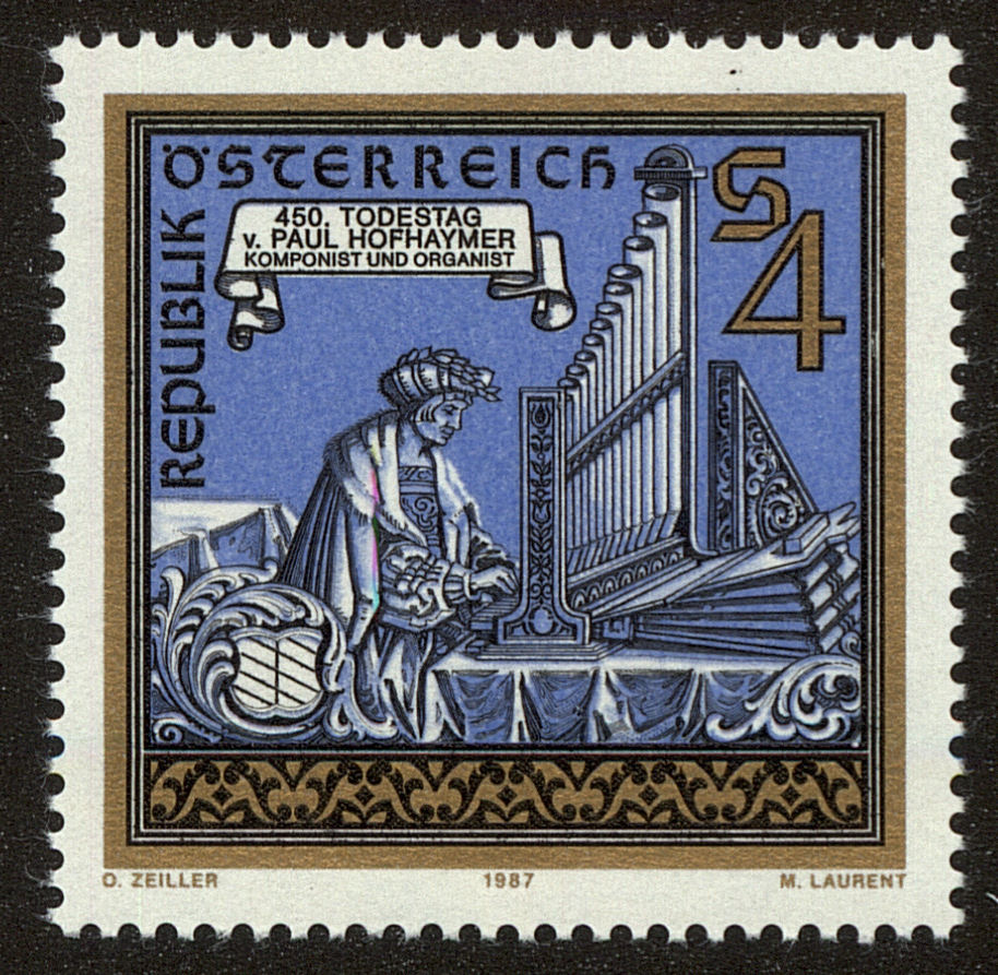 Front view of Austria 1410 collectors stamp