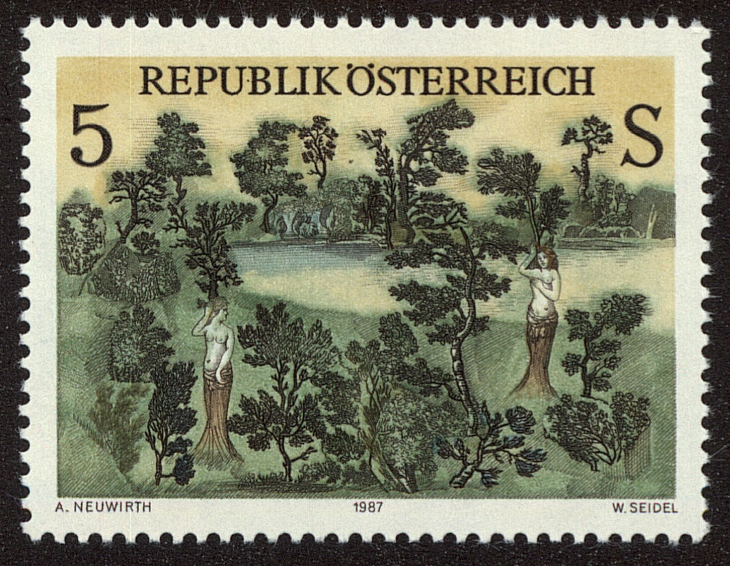 Front view of Austria 1412 collectors stamp