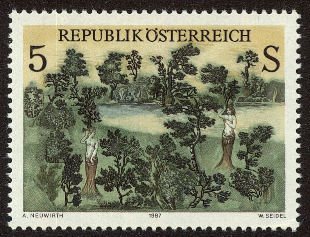 Front view of Austria 1412 collectors stamp