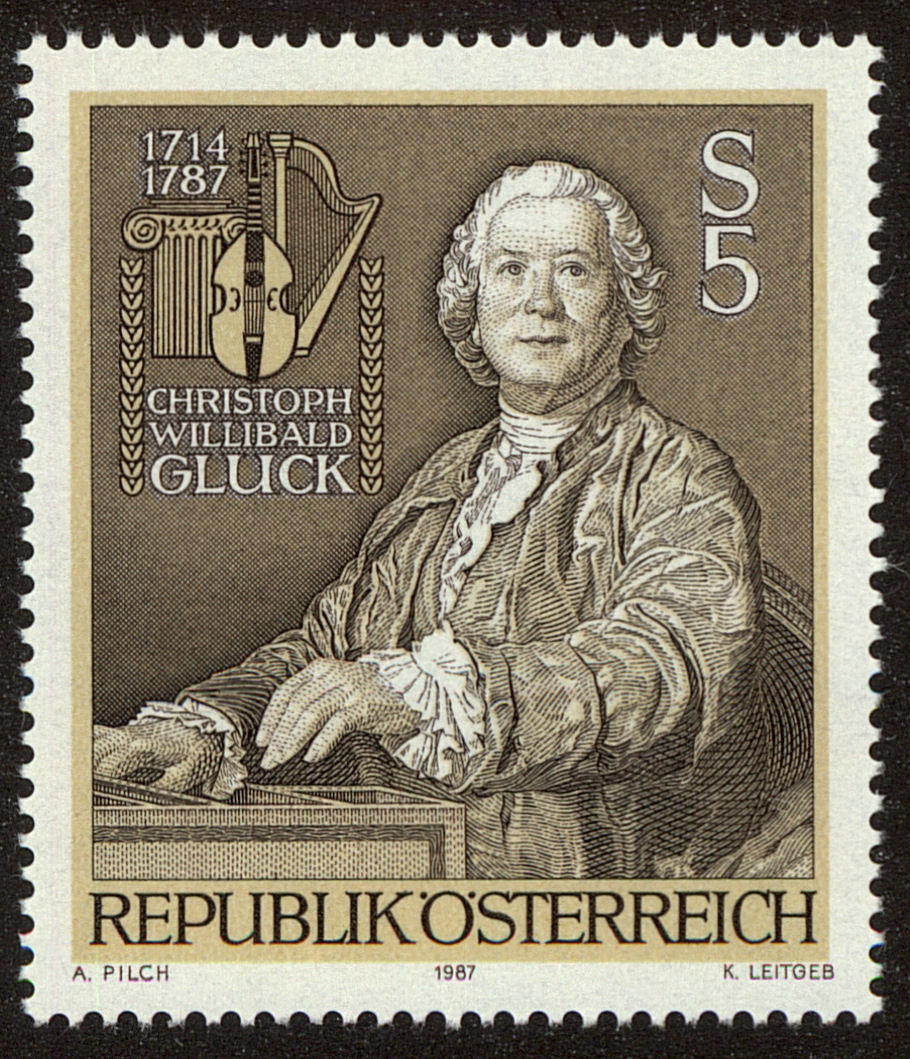 Front view of Austria 1415 collectors stamp