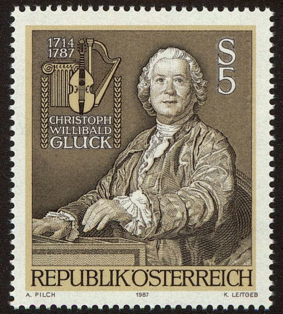 Front view of Austria 1415 collectors stamp