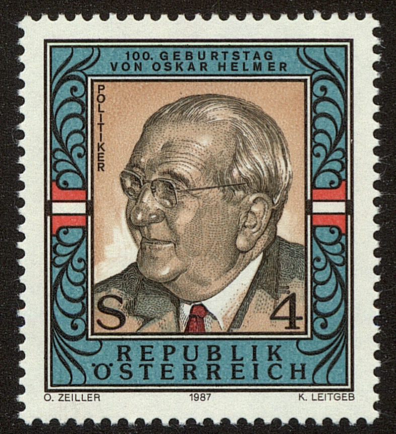 Front view of Austria 1416 collectors stamp