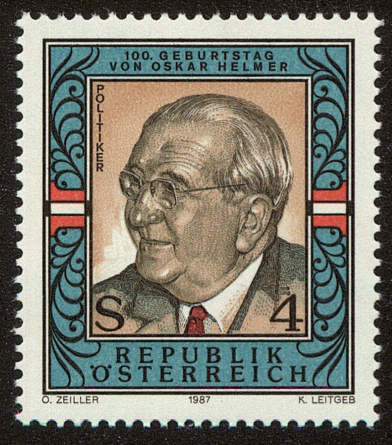 Front view of Austria 1416 collectors stamp