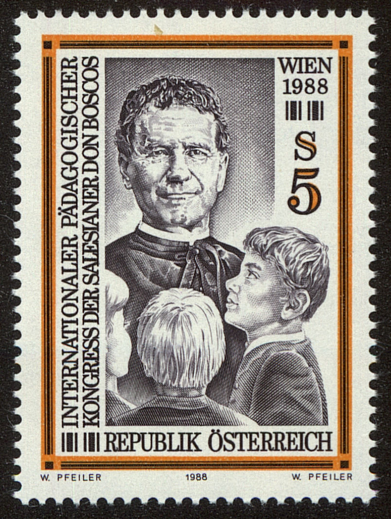 Front view of Austria 1418 collectors stamp