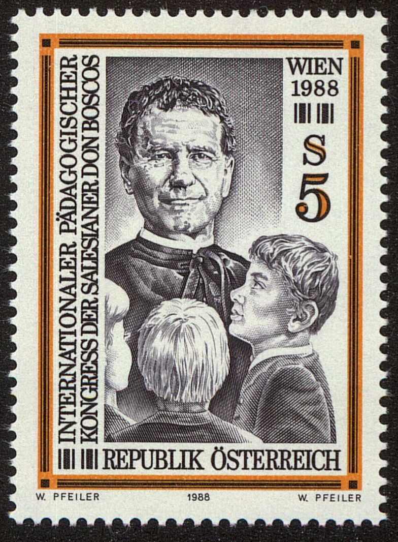 Front view of Austria 1418 collectors stamp