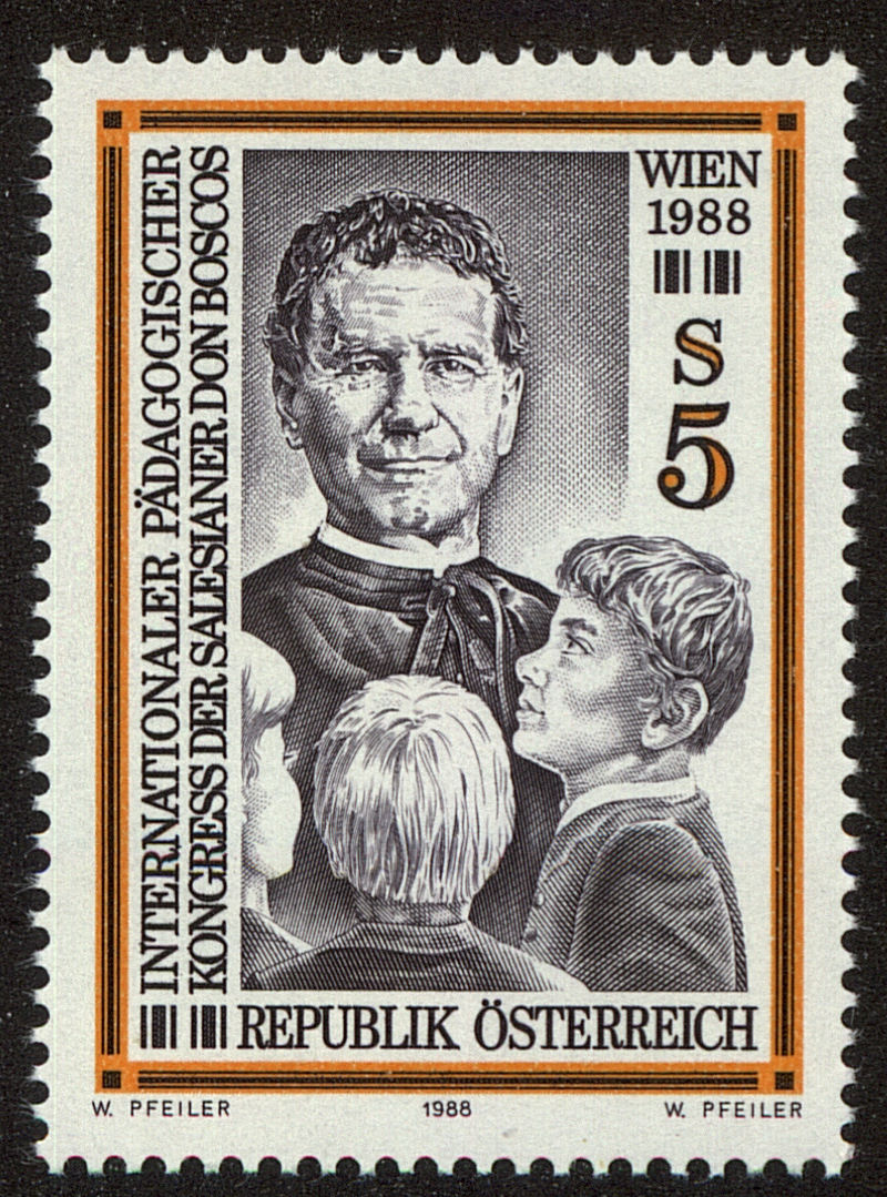 Front view of Austria 1418 collectors stamp