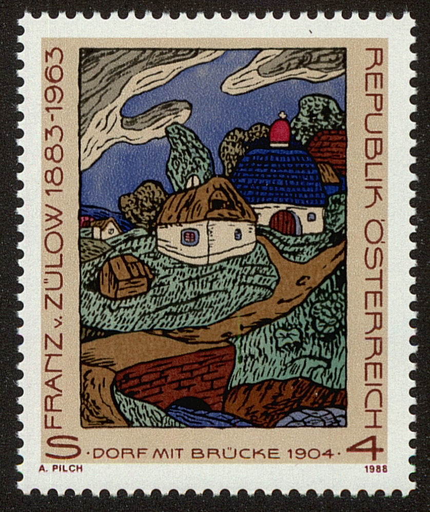 Front view of Austria 1420 collectors stamp