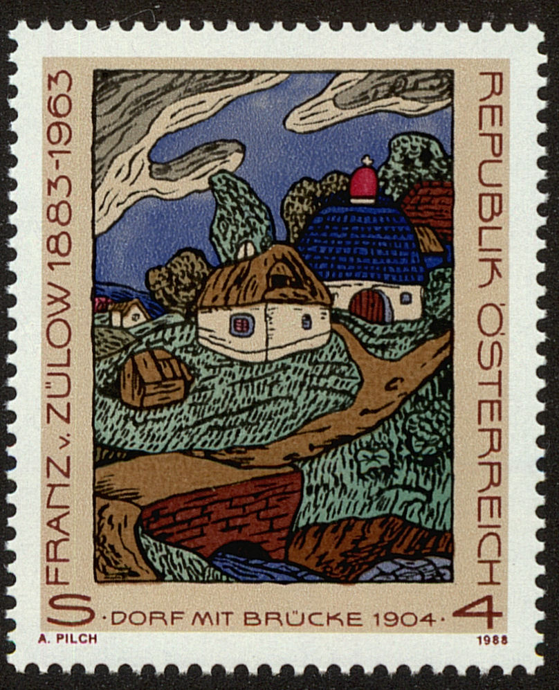 Front view of Austria 1420 collectors stamp