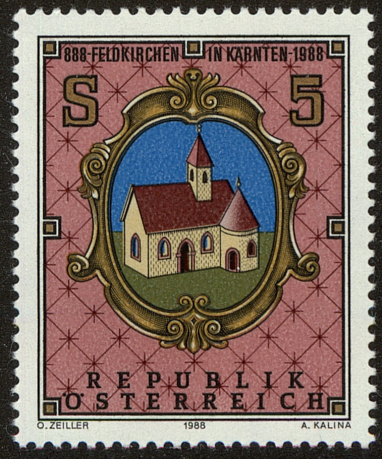 Front view of Austria 1438 collectors stamp