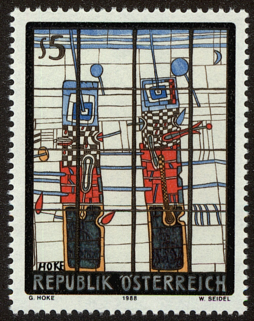 Front view of Austria 1443 collectors stamp