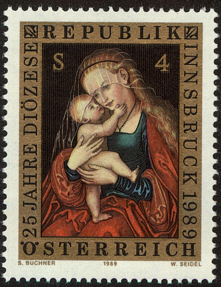 Front view of Austria 1448 collectors stamp
