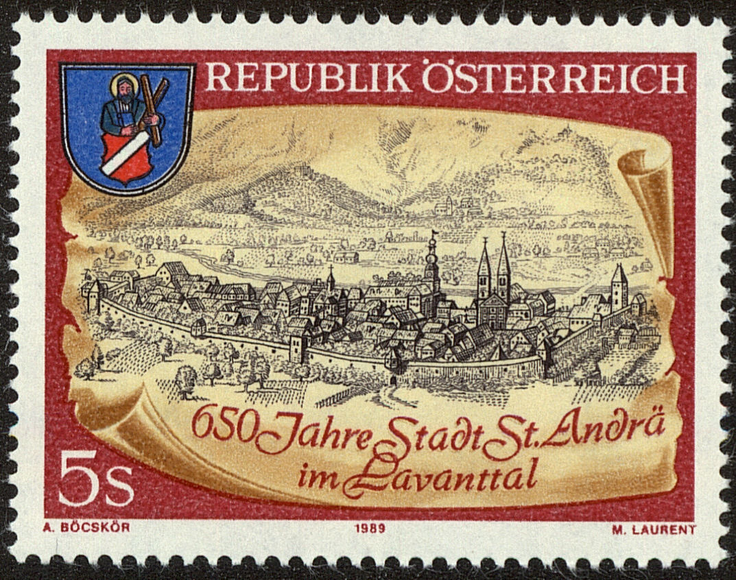 Front view of Austria 1462 collectors stamp