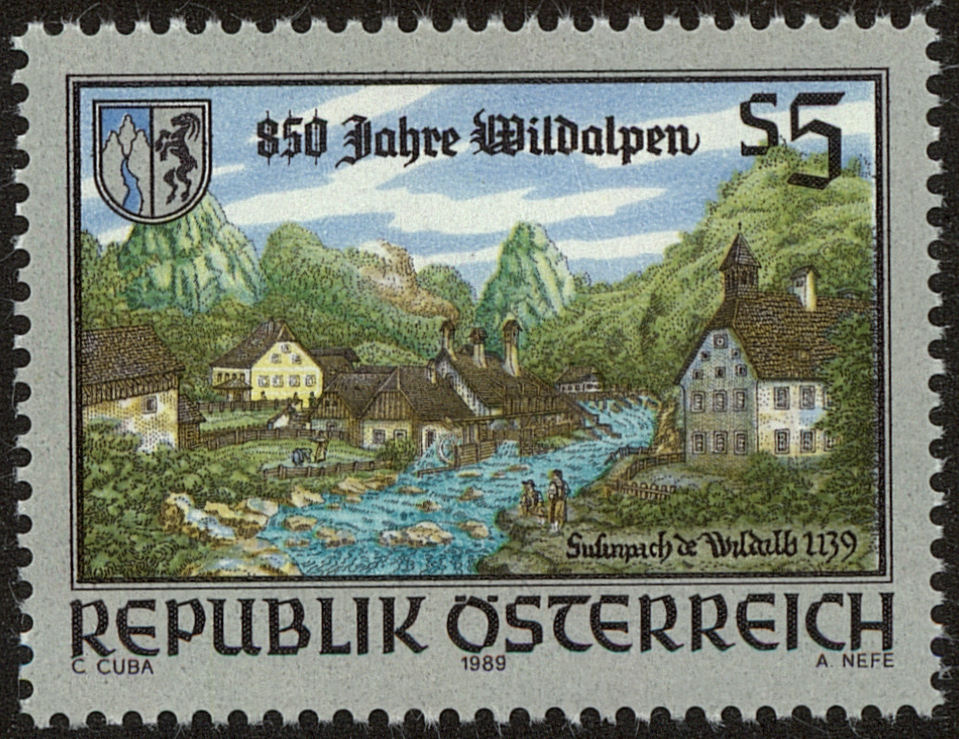 Front view of Austria 1478 collectors stamp
