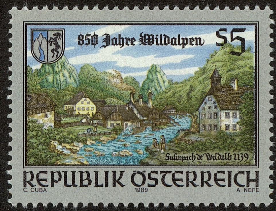 Front view of Austria 1478 collectors stamp