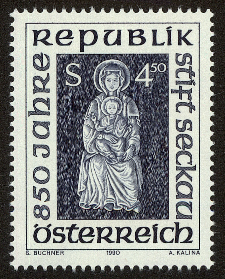 Front view of Austria 1502 collectors stamp