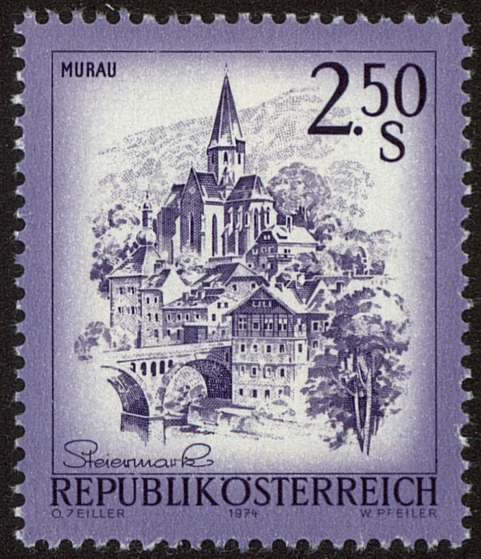 Front view of Austria 962 collectors stamp