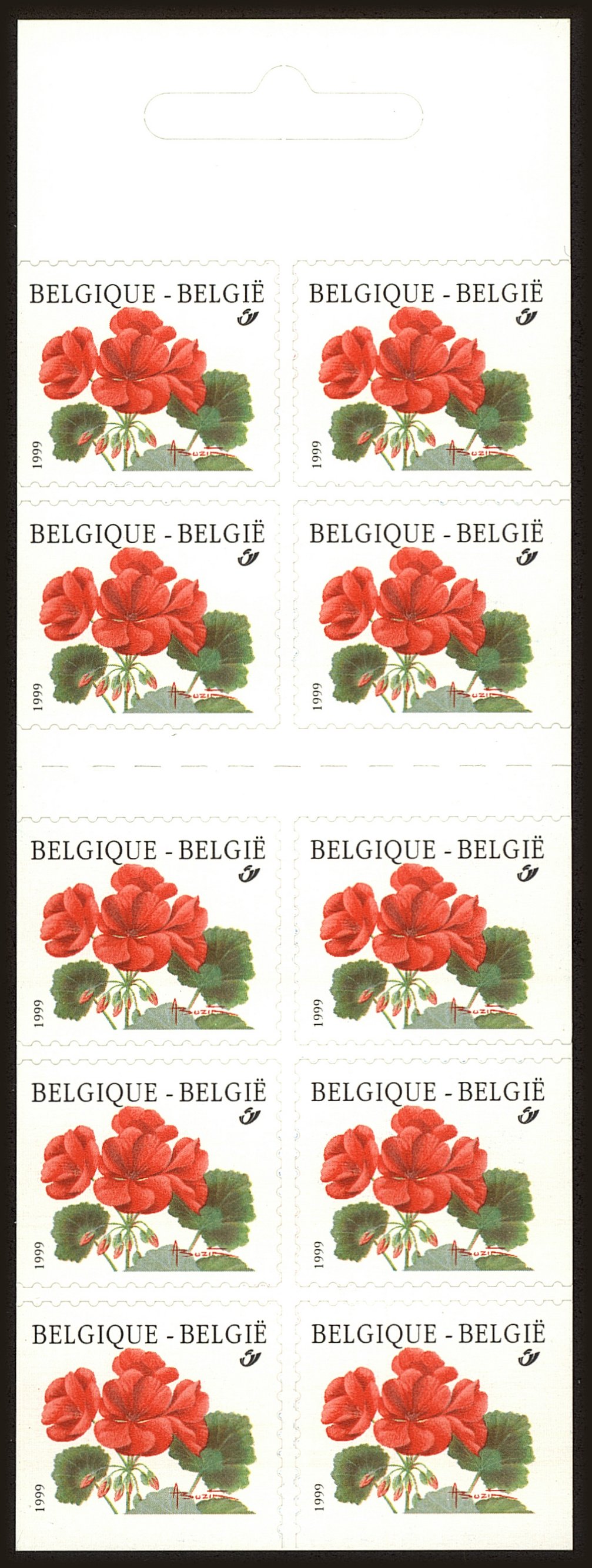 Front view of Belgium 1772 collectors stamp