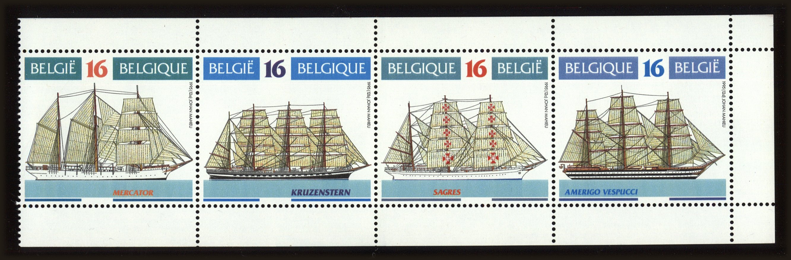 Front view of Belgium 1593a collectors stamp