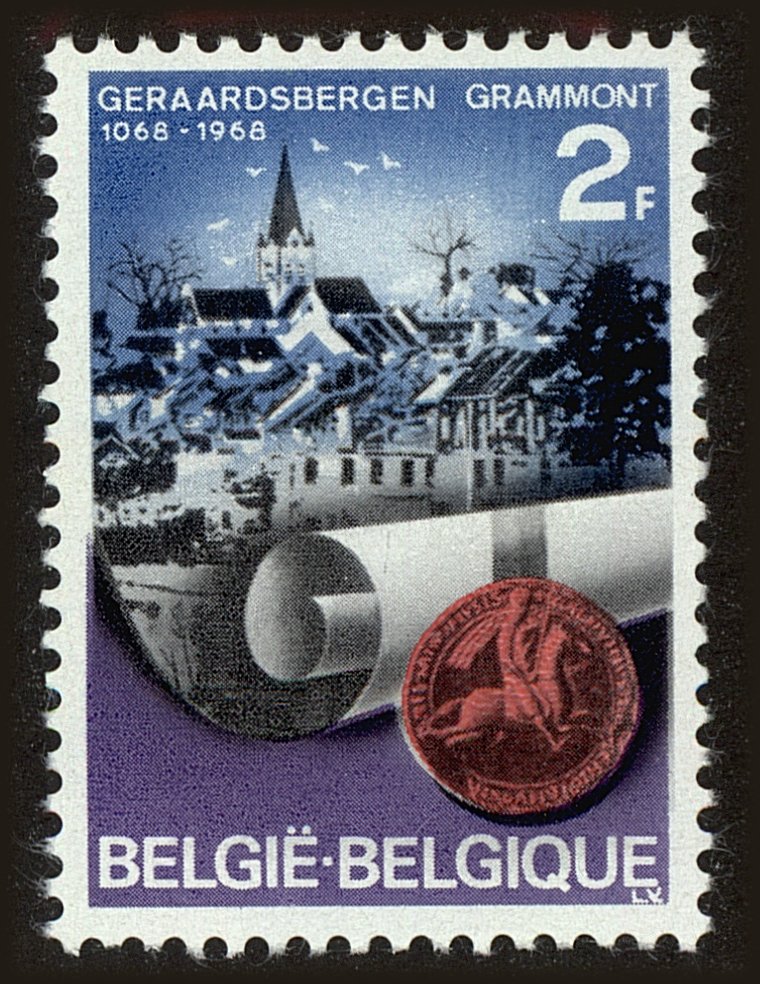Front view of Belgium 700 collectors stamp