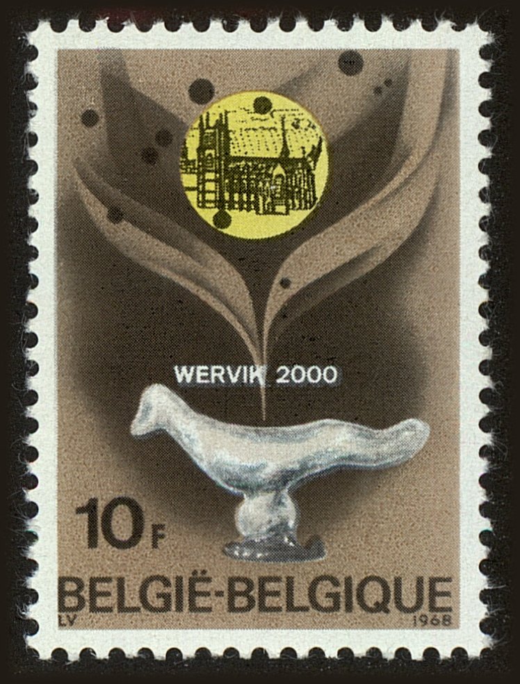 Front view of Belgium 703 collectors stamp