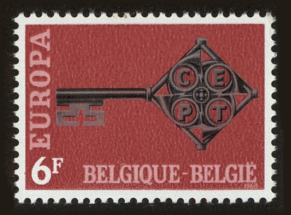 Front view of Belgium 706 collectors stamp