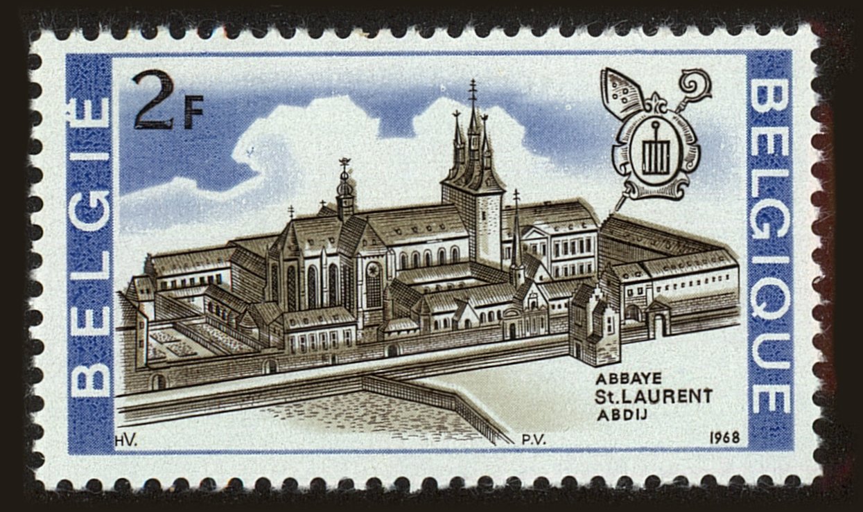 Front view of Belgium 707 collectors stamp