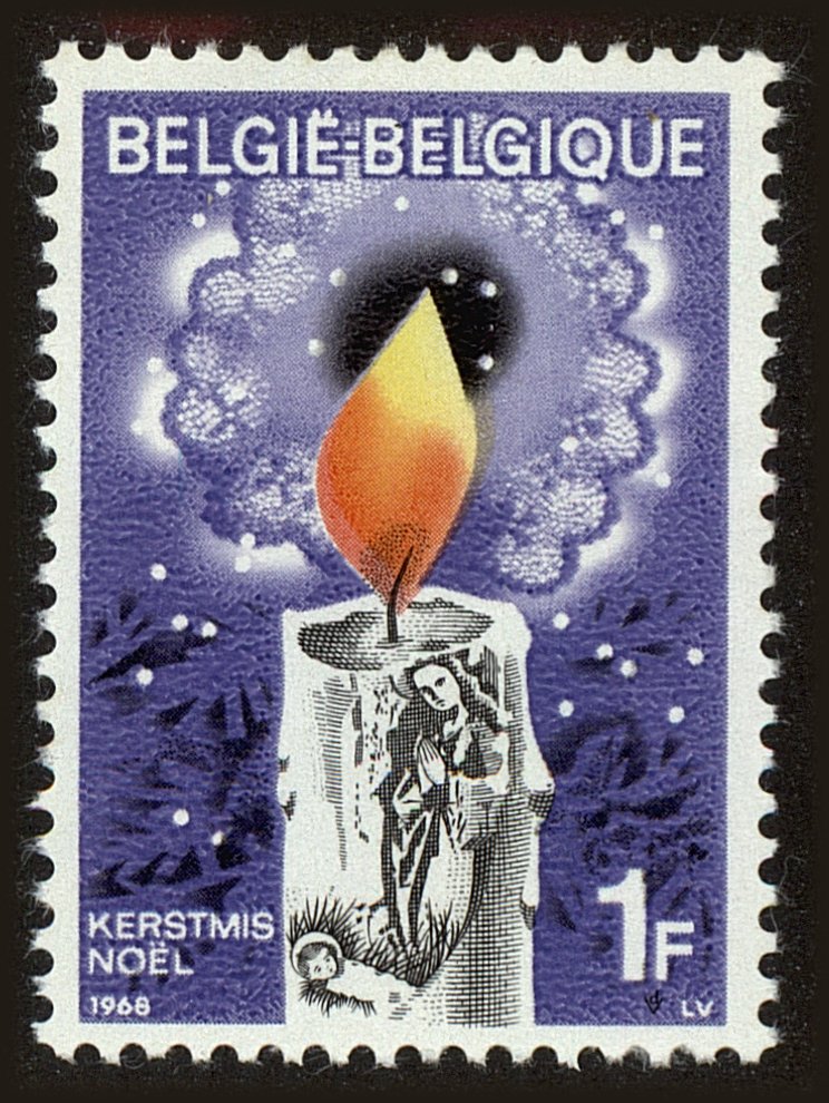 Front view of Belgium 712 collectors stamp