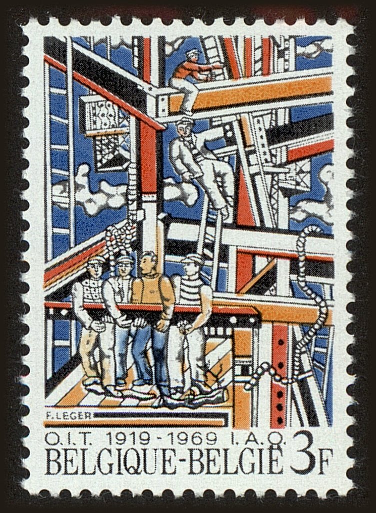 Front view of Belgium 721 collectors stamp