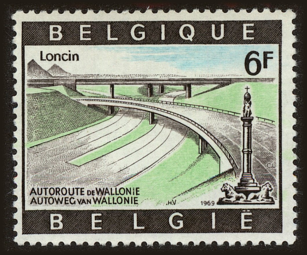 Front view of Belgium 730 collectors stamp