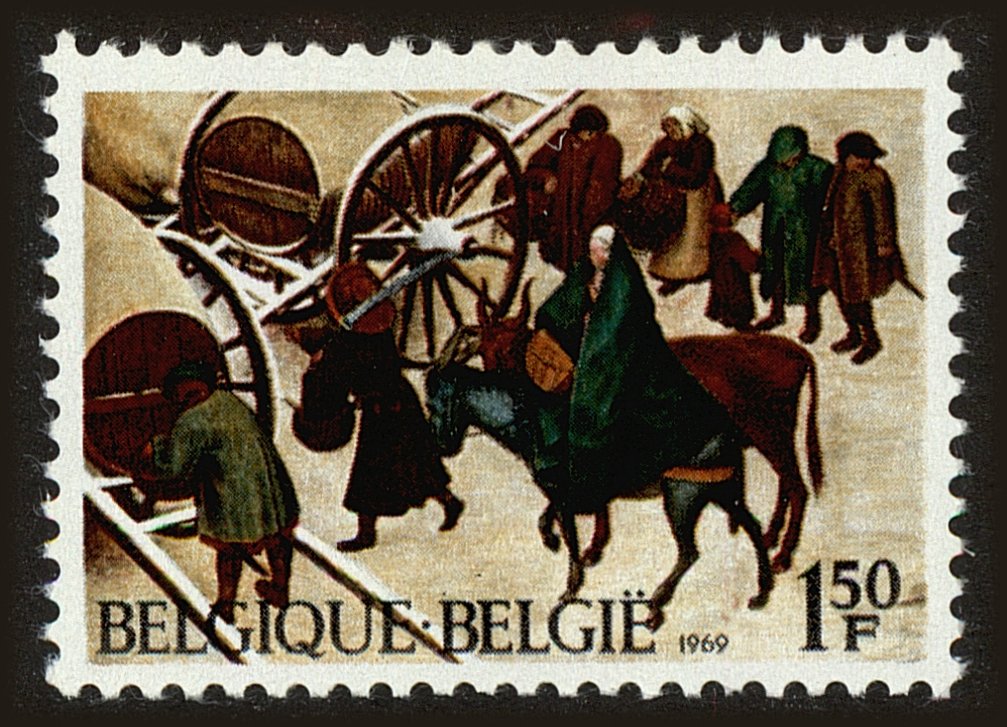 Front view of Belgium 732 collectors stamp