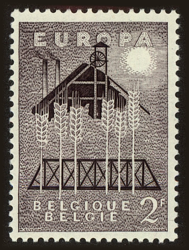 Front view of Belgium 512 collectors stamp