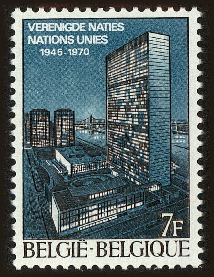 Front view of Belgium 789 collectors stamp