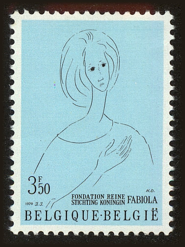 Front view of Belgium 791 collectors stamp