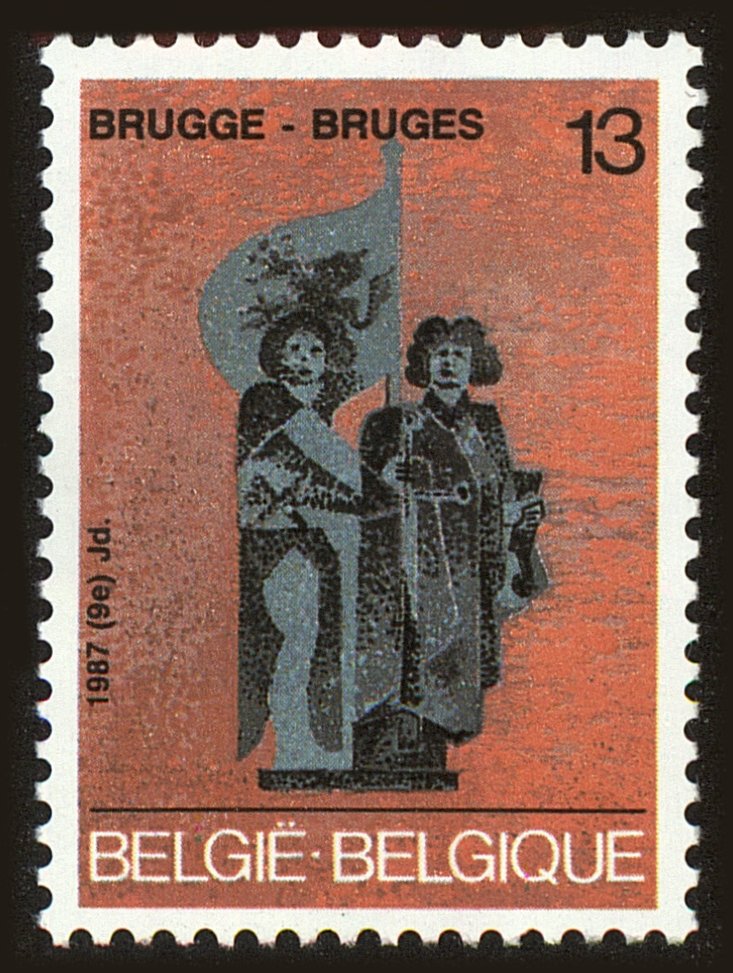 Front view of Belgium 1271 collectors stamp