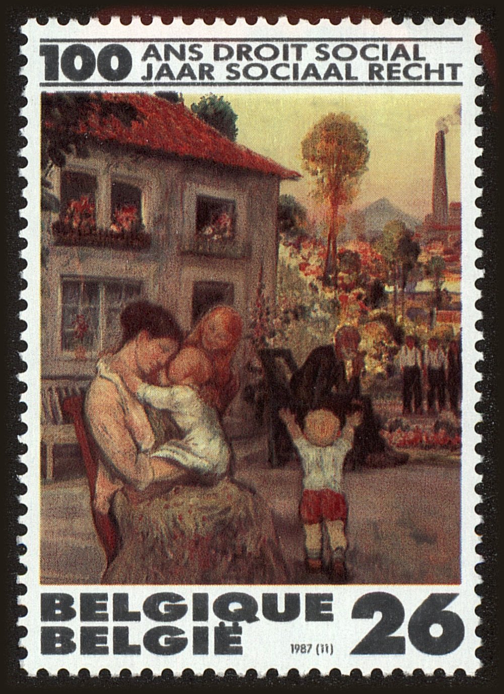 Front view of Belgium 1279 collectors stamp