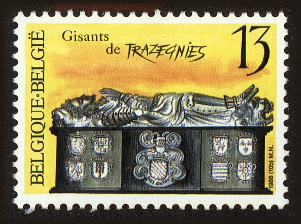 Front view of Belgium 1298 collectors stamp