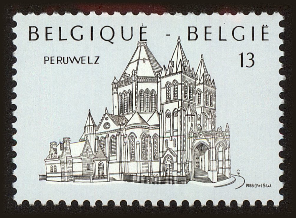 Front view of Belgium 1293 collectors stamp