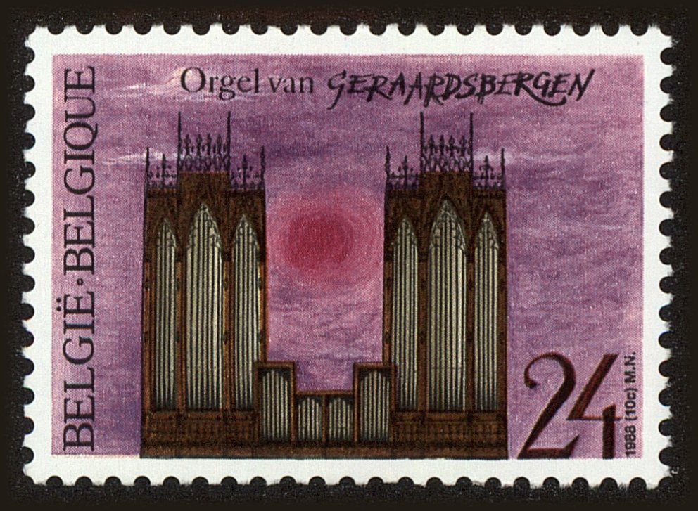 Front view of Belgium 1299 collectors stamp