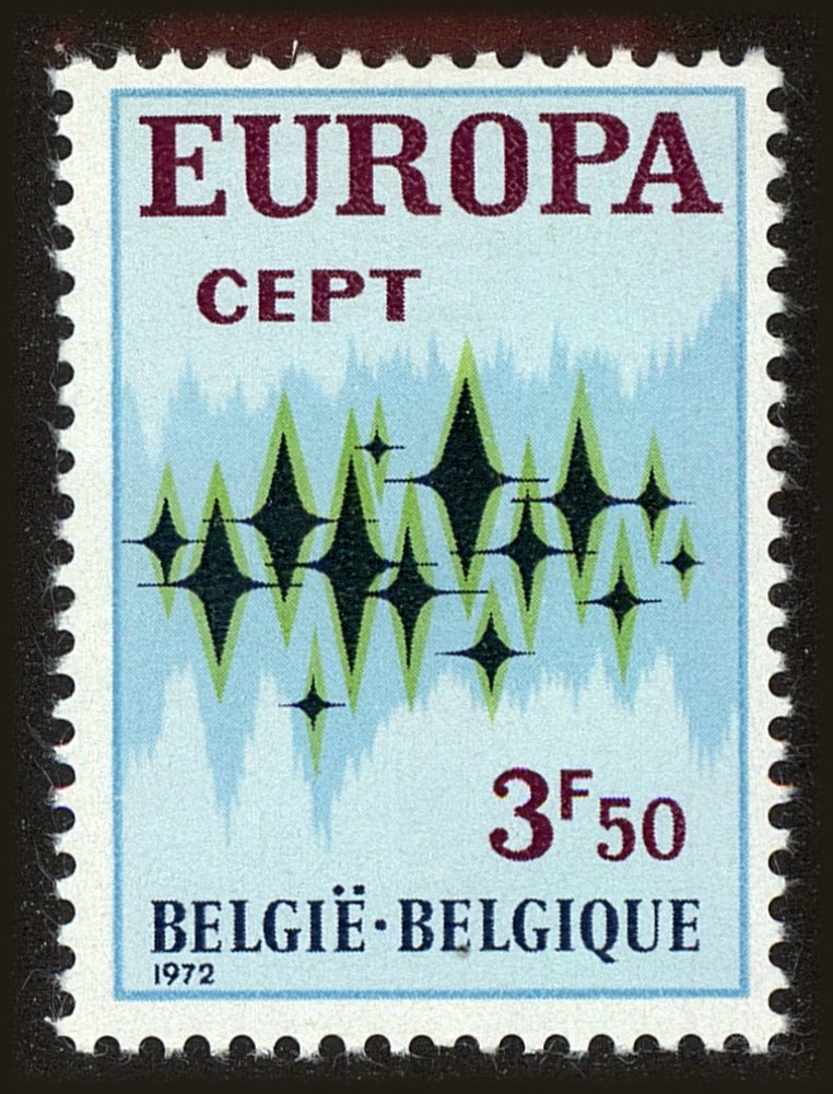 Front view of Belgium 825 collectors stamp
