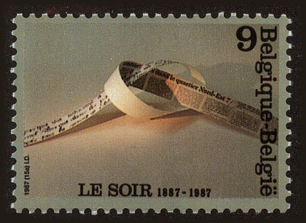 Front view of Belgium 1281 collectors stamp