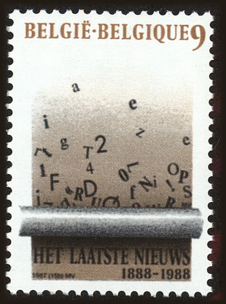 Front view of Belgium 1282 collectors stamp