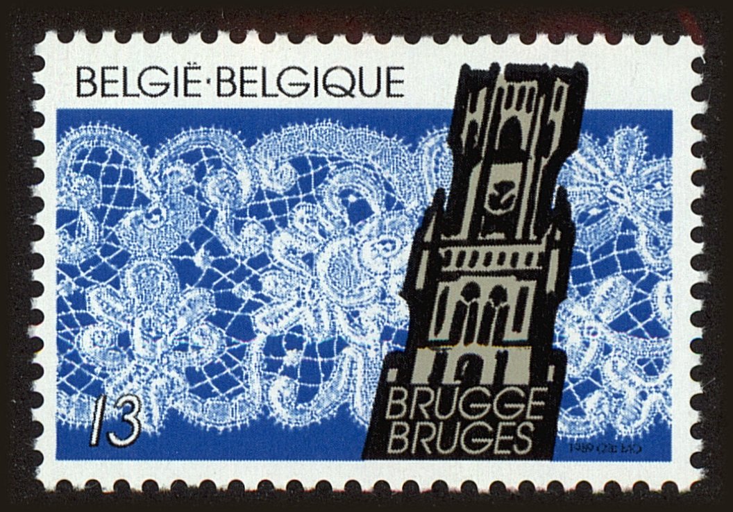 Front view of Belgium 1310 collectors stamp