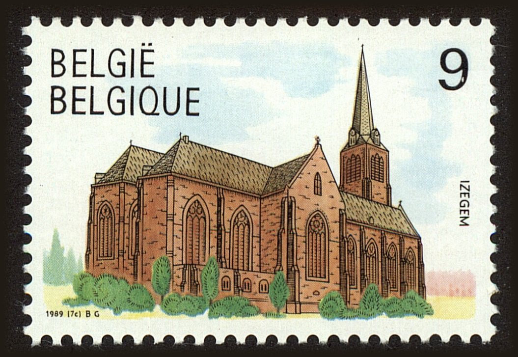 Front view of Belgium 1317 collectors stamp