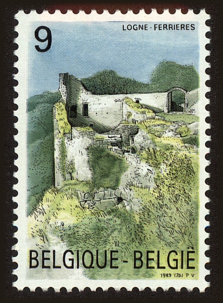 Front view of Belgium 1318 collectors stamp