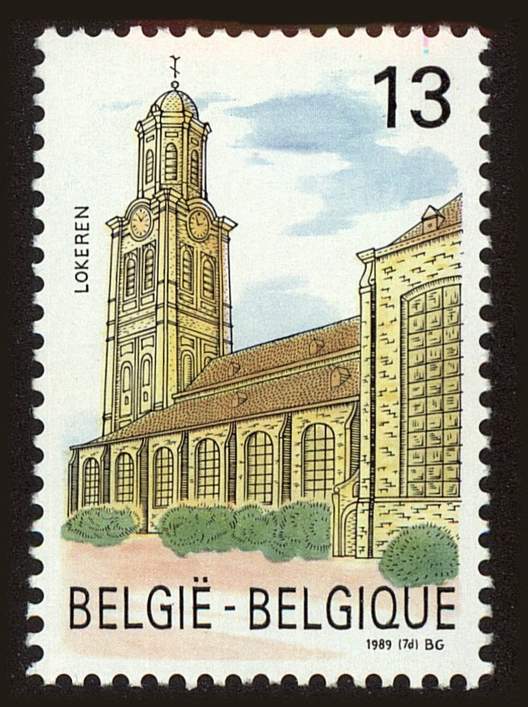 Front view of Belgium 1319 collectors stamp
