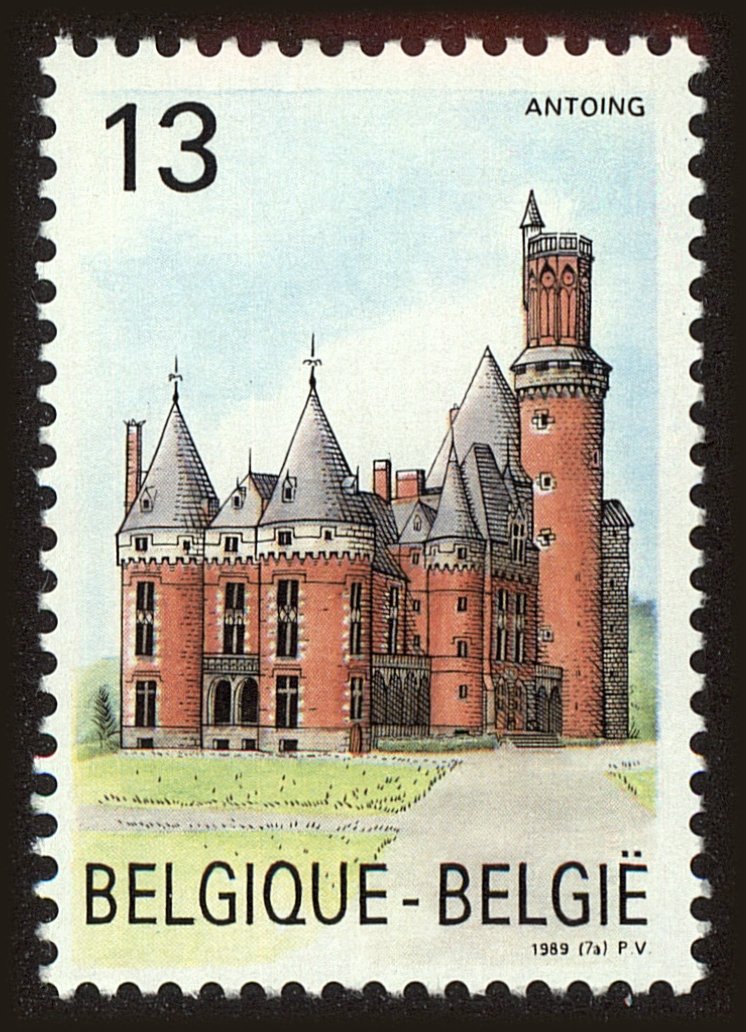 Front view of Belgium 1320 collectors stamp