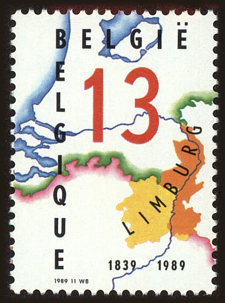 Front view of Belgium 1327 collectors stamp