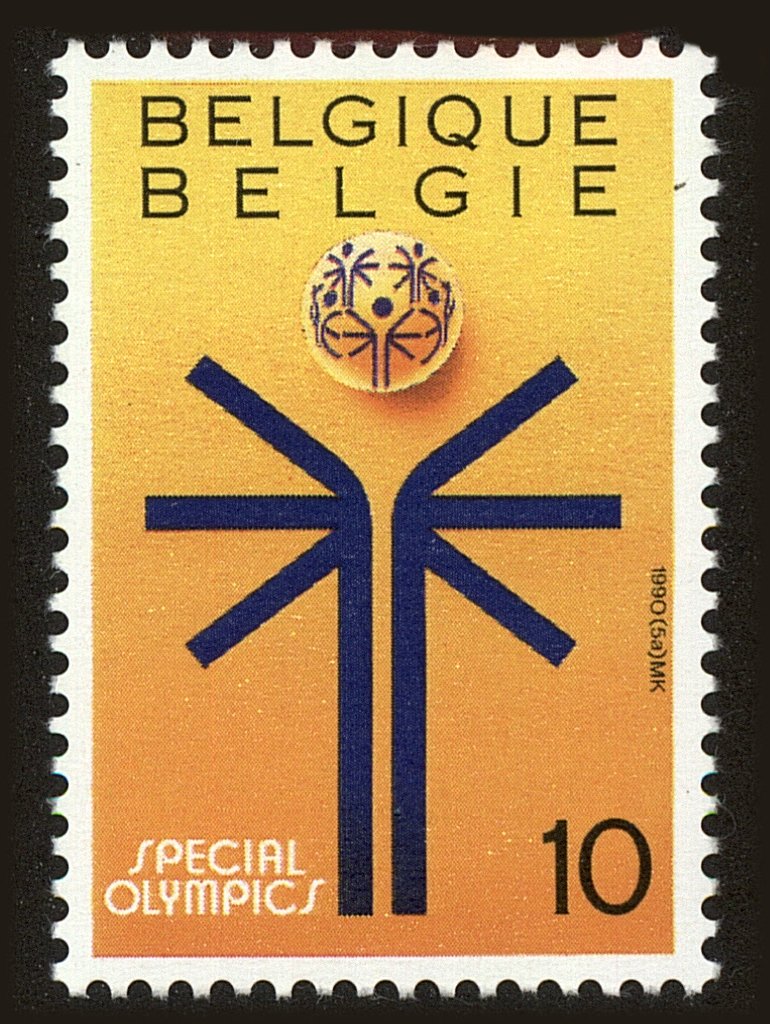 Front view of Belgium 1337 collectors stamp